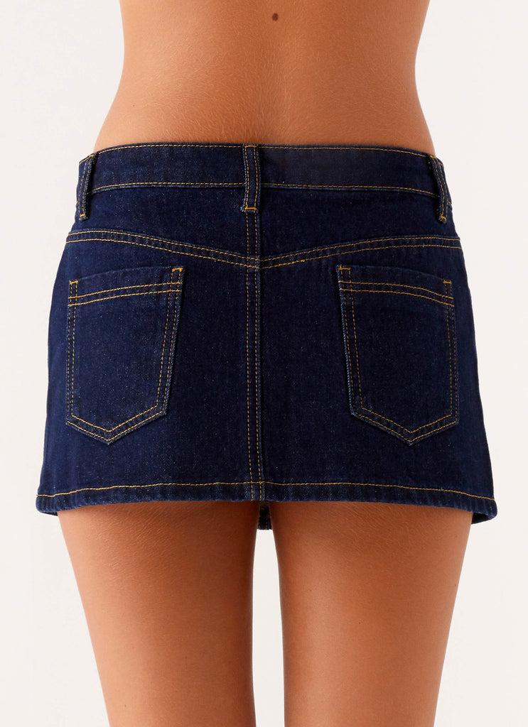 Peppermayo Peppermayo Exclusive - Maysa Low Rise Mini Skirt - Indigo