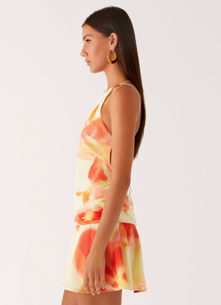 Peppermayo Peppermayo Exclusive - Meah Backless Mini Dress - Mimosa Blossom