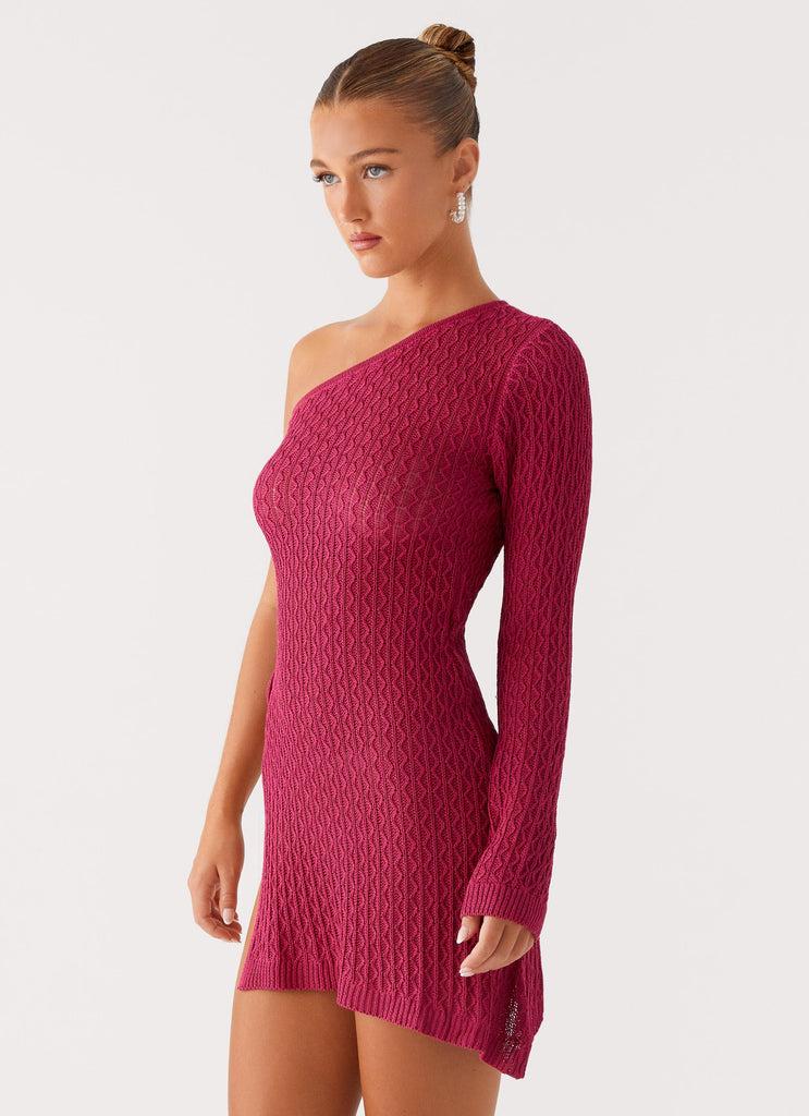 Peppermayo Peppermayo Exclusive - Medda Knit Mini Dress - Hot Pink