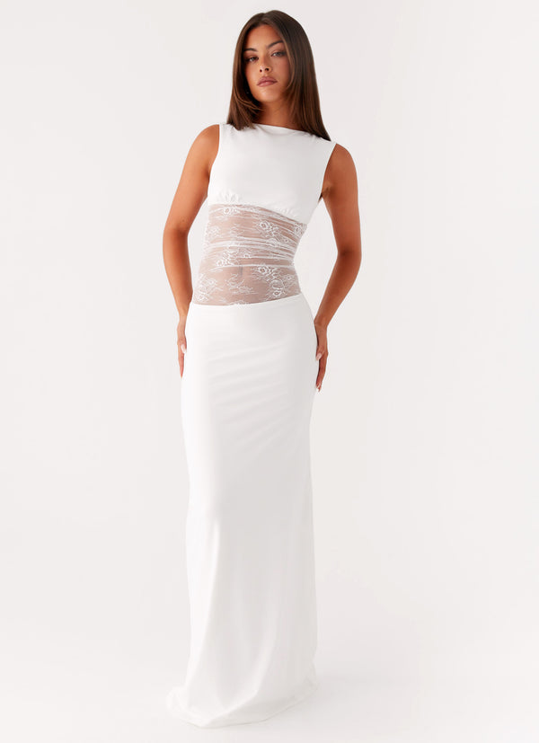 peppermayo Peppermayo Exclusive - Medina Lace Maxi Dress - White