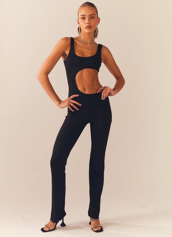 peppermayo Peppermayo Exclusive - Meet At Main Stage Jumpsuit - Black