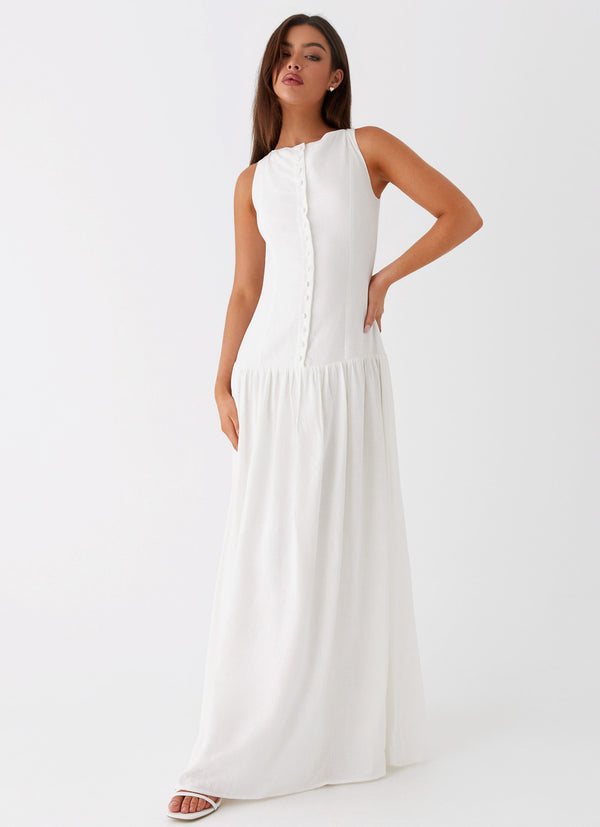 peppermayo Peppermayo Exclusive - Meggie Linen Maxi Dress - White