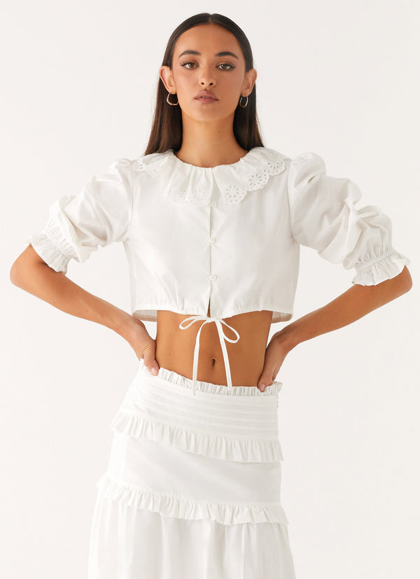 peppermayo Peppermayo Exclusive - Melania Blouse - White
