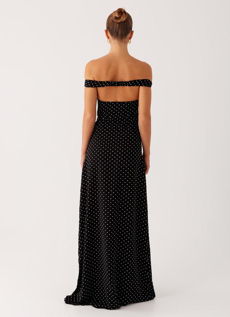 Peppermayo Peppermayo Exclusive - Melany Maxi Dress - Black Polka Dot