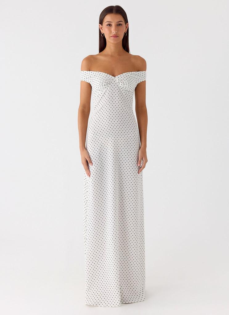 Peppermayo Peppermayo Exclusive - Melany Maxi Dress - White Polkadot