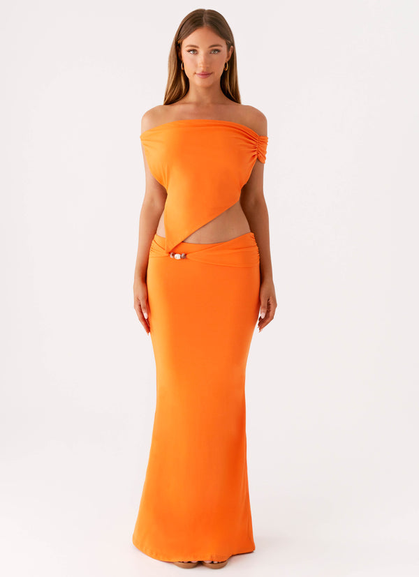 peppermayo Peppermayo Exclusive - Mention Maxi Skirt - Orange