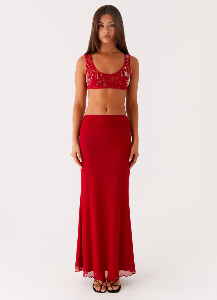 Peppermayo Peppermayo Exclusive - Mercer Sequin Bralette - Red
