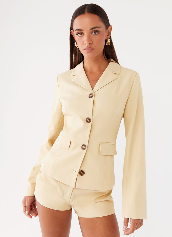peppermayo Peppermayo Exclusive - Mercury Fitted Jacket - Butter