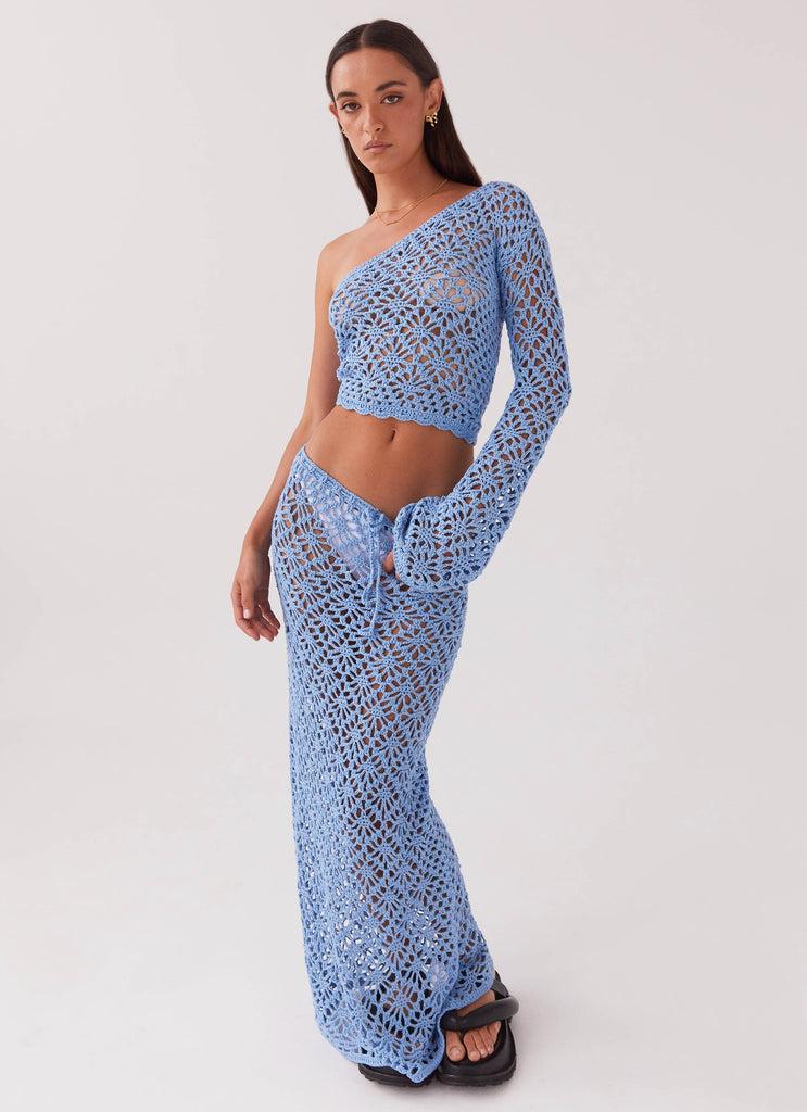 Peppermayo Peppermayo Exclusive - Merliah Crochet Maxi Skirt - Blue