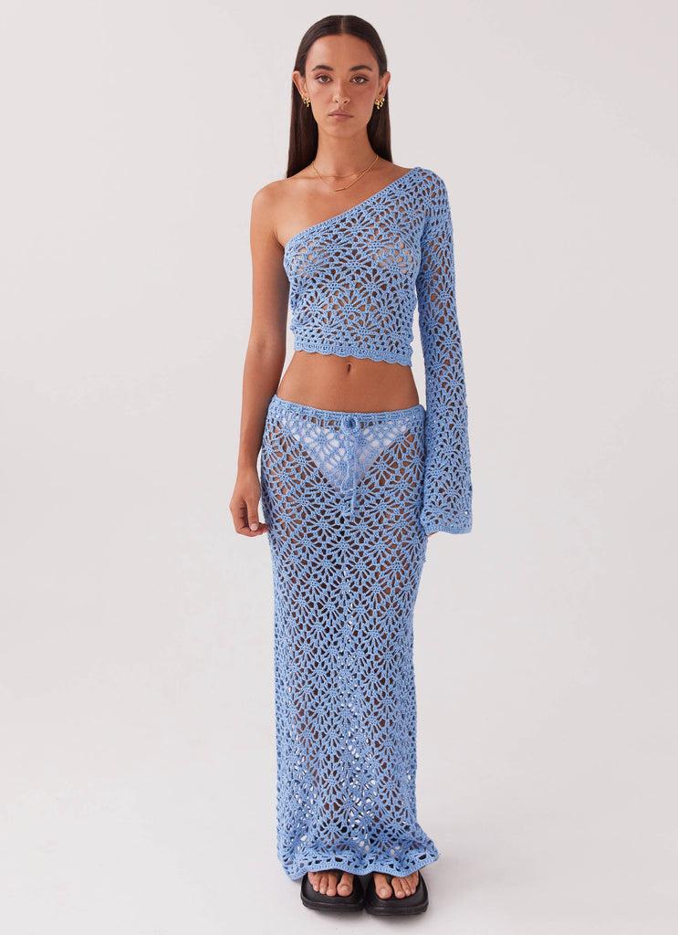 Peppermayo Peppermayo Exclusive - Merliah Crochet Maxi Skirt - Blue