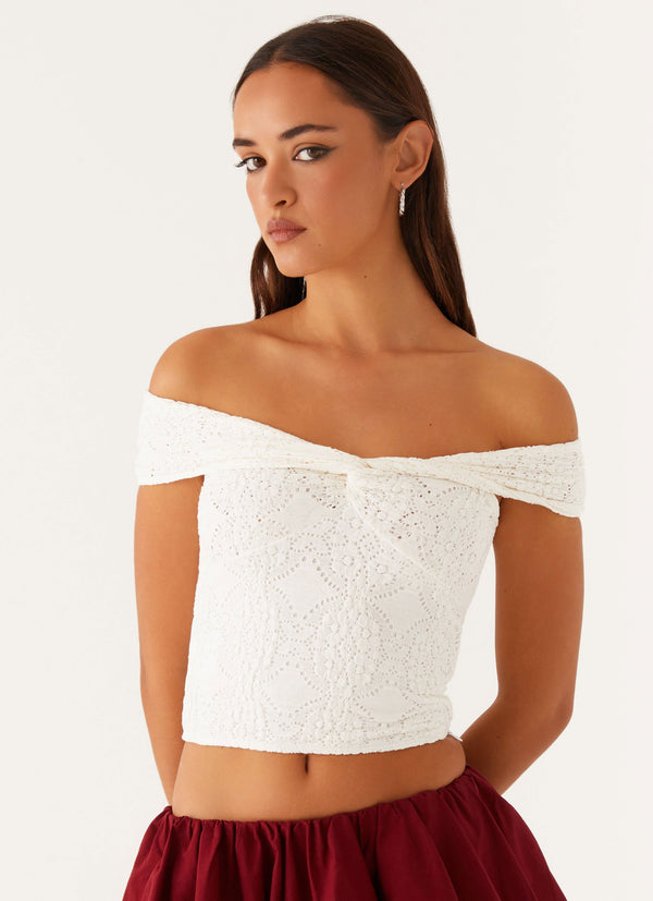 peppermayo Peppermayo Exclusive - Meryll Twist Top - White