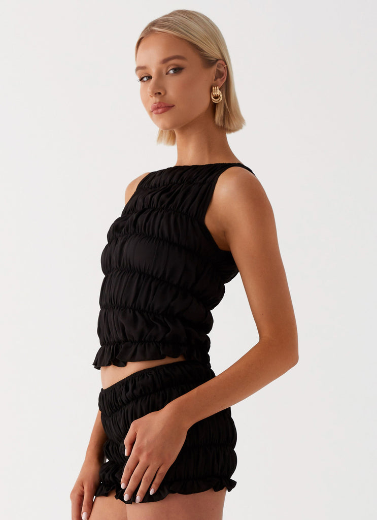 Peppermayo Peppermayo Exclusive - Messina Ruched Tank Top - Black