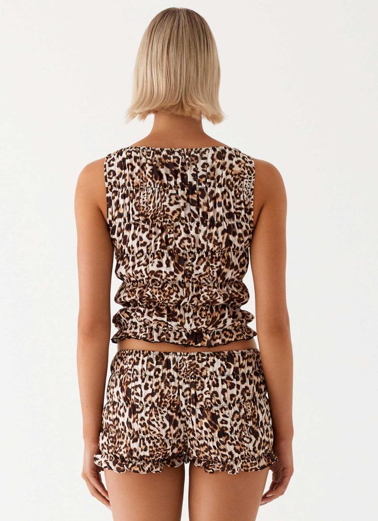 Peppermayo Peppermayo Exclusive - Messina Ruched Tank Top - Leopard