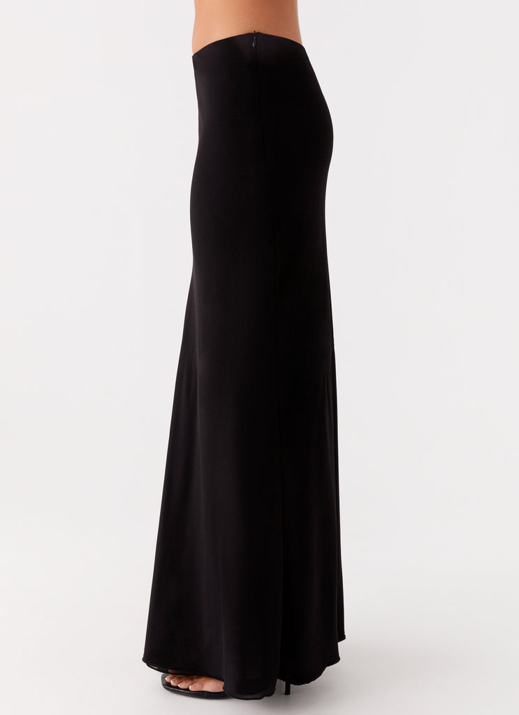 Peppermayo Peppermayo Exclusive - Michaella Chiffon Maxi Skirt - Black