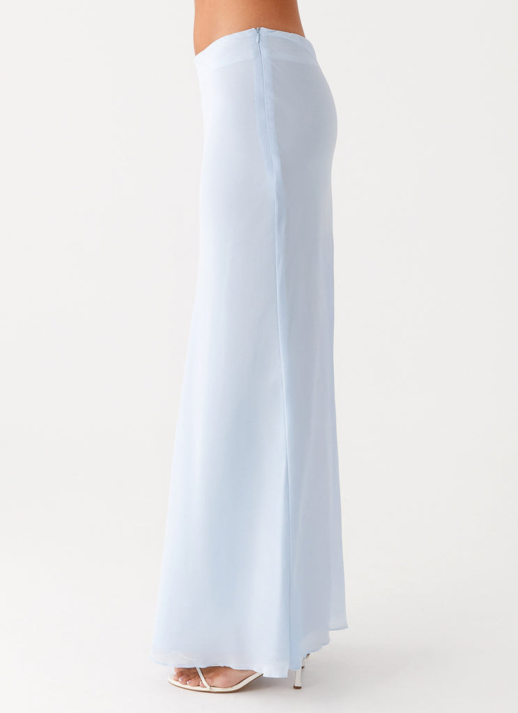 Peppermayo Peppermayo Exclusive - Michaella Chiffon Maxi Skirt - Blue