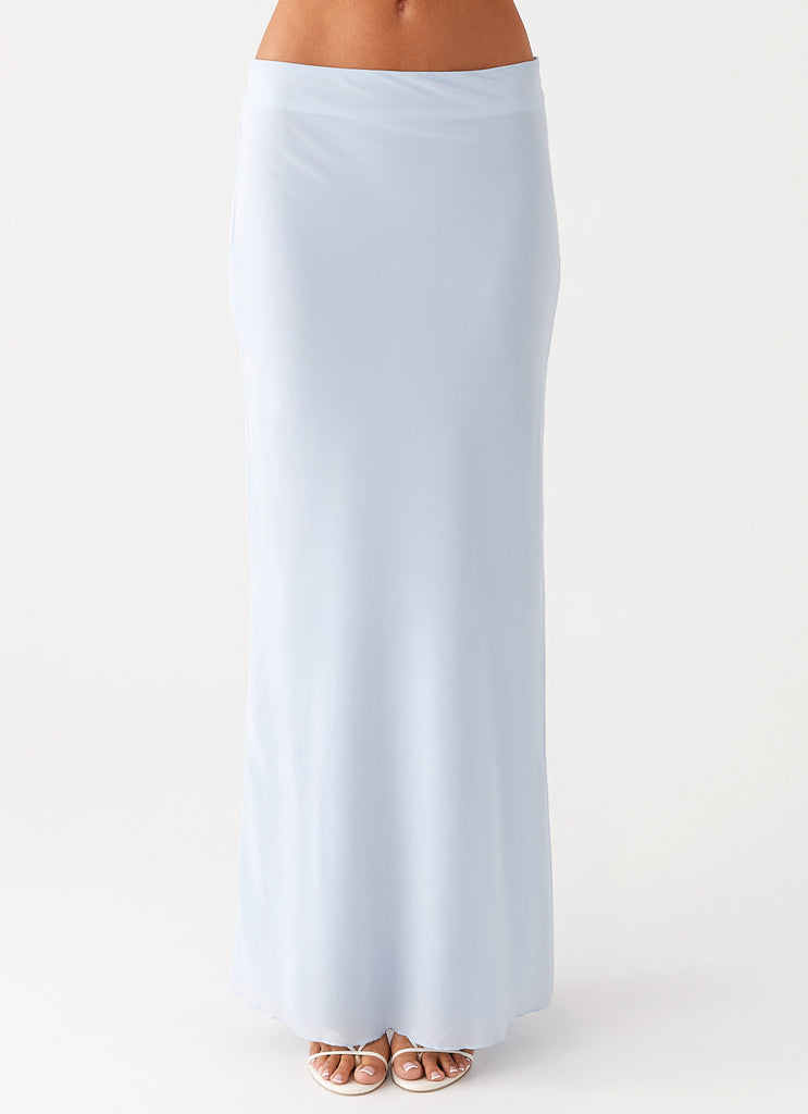 Peppermayo Peppermayo Exclusive - Michaella Chiffon Maxi Skirt - Blue