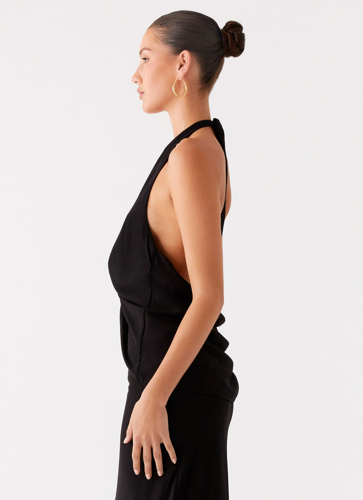Peppermayo Peppermayo Exclusive - Michaella Chiffon Twist Top - Black