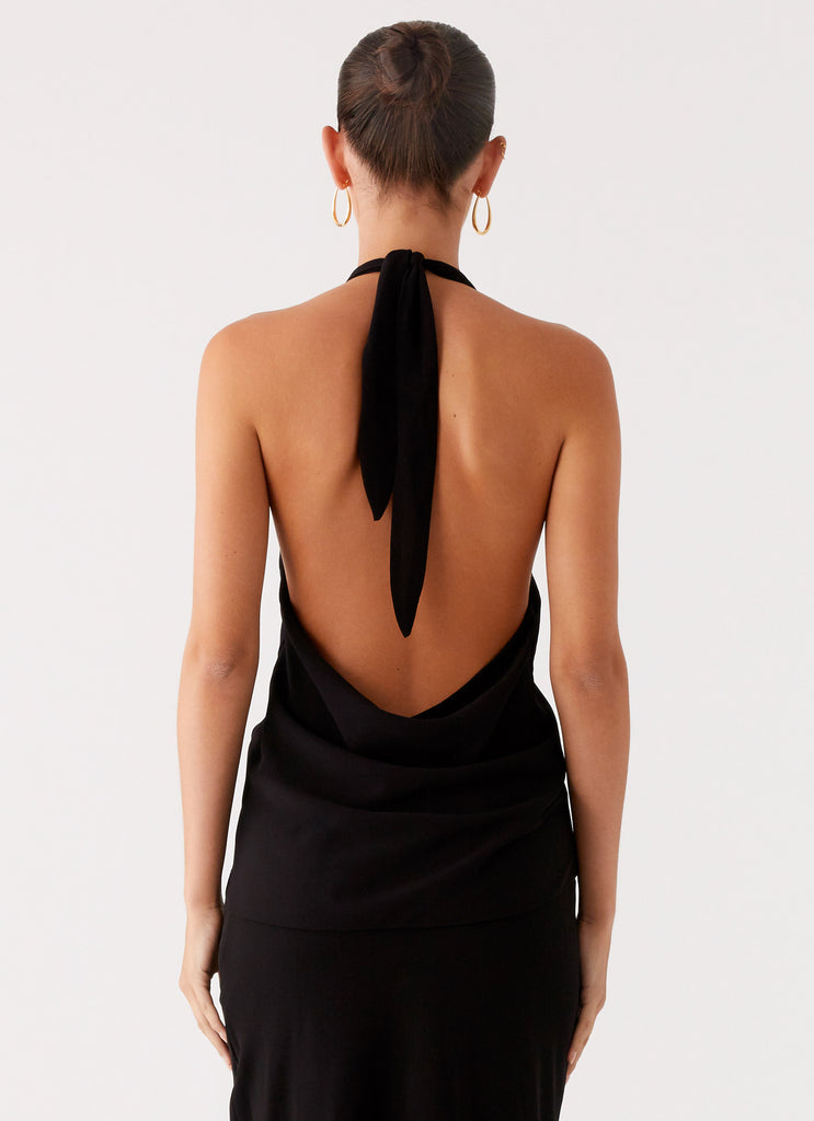 Peppermayo Peppermayo Exclusive - Michaella Chiffon Twist Top - Black