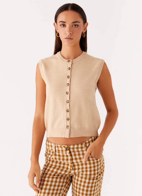 peppermayo Peppermayo Exclusive - Mickey Knit Vest - Cream