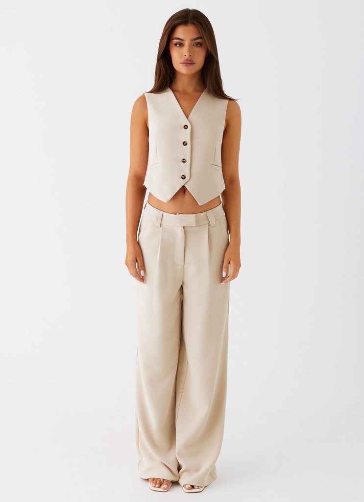 Peppermayo Peppermayo Exclusive - Midnight City Suit Pants - Beige