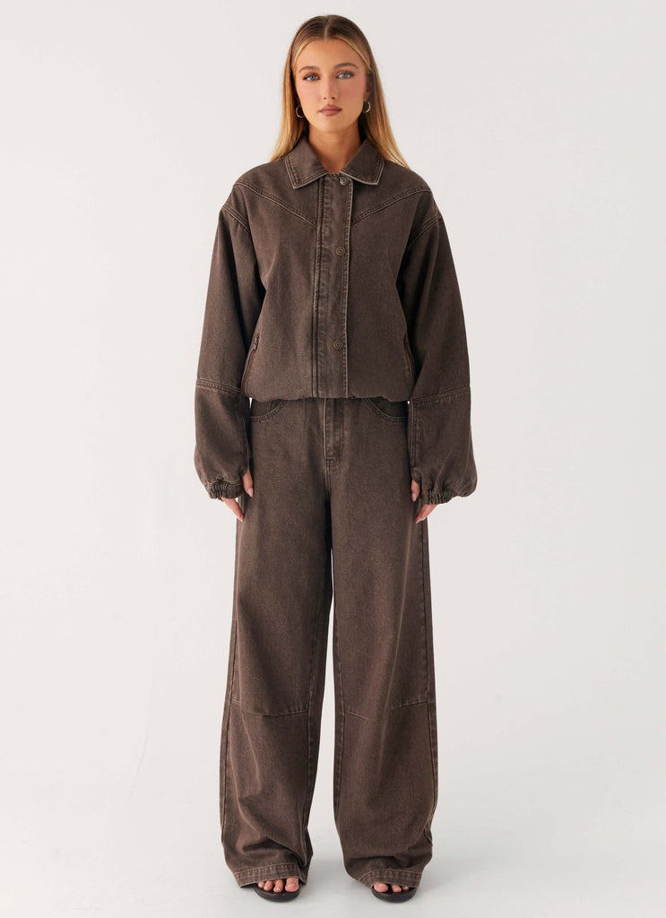 Peppermayo Peppermayo Exclusive - Midwest Low Rise Jeans - Light Wash Chocolate