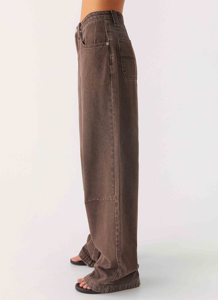 Peppermayo Peppermayo Exclusive - Midwest Low Rise Jeans - Light Wash Chocolate