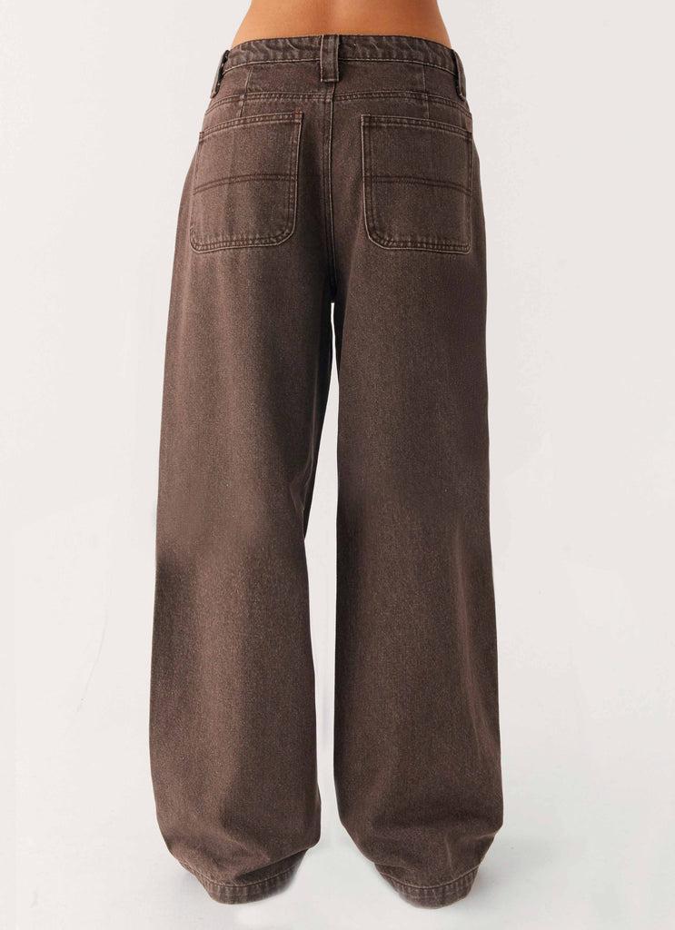 Peppermayo Peppermayo Exclusive - Midwest Low Rise Jeans - Light Wash Chocolate