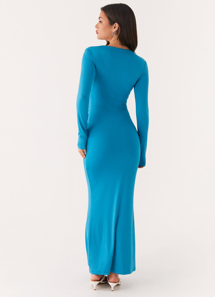 Peppermayo Peppermayo Exclusive - Miesha Long Sleeve Maxi Dress - Blue