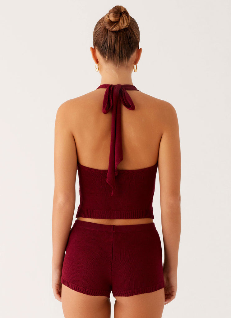 Peppermayo Peppermayo Exclusive - Miffy Crochet Top - Maroon