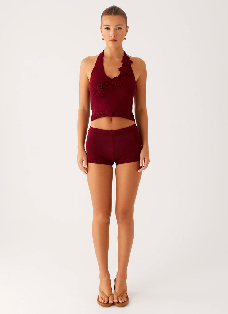 Peppermayo Peppermayo Exclusive - Miffy Mini Shorts - Maroon