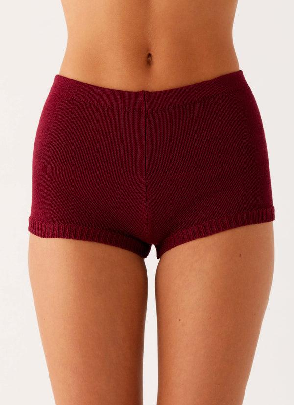 peppermayo Peppermayo Exclusive - Miffy Mini Shorts - Maroon