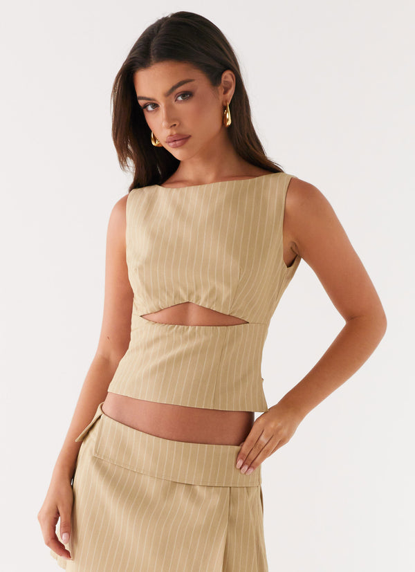 peppermayo Peppermayo Exclusive - Miki Top - Beige Stripe