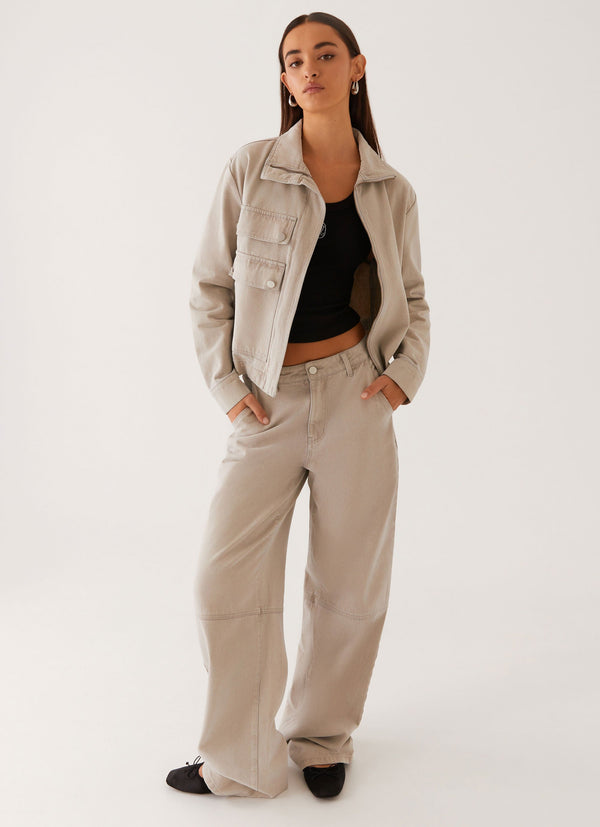 peppermayo Peppermayo Exclusive - Milani Balloon Denim Jeans - Grey