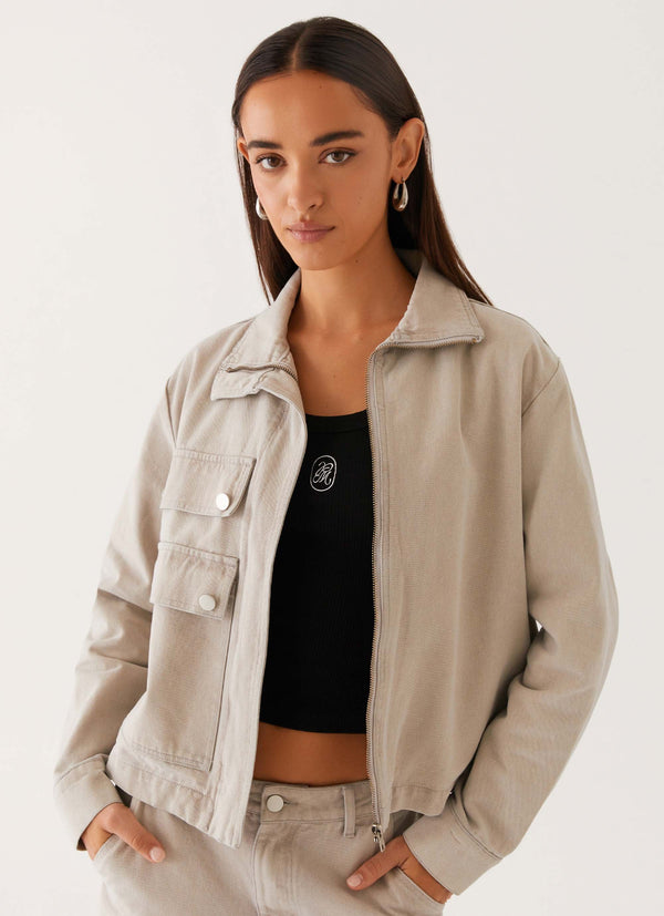 peppermayo Peppermayo Exclusive - Milani Denim Jacket - Grey