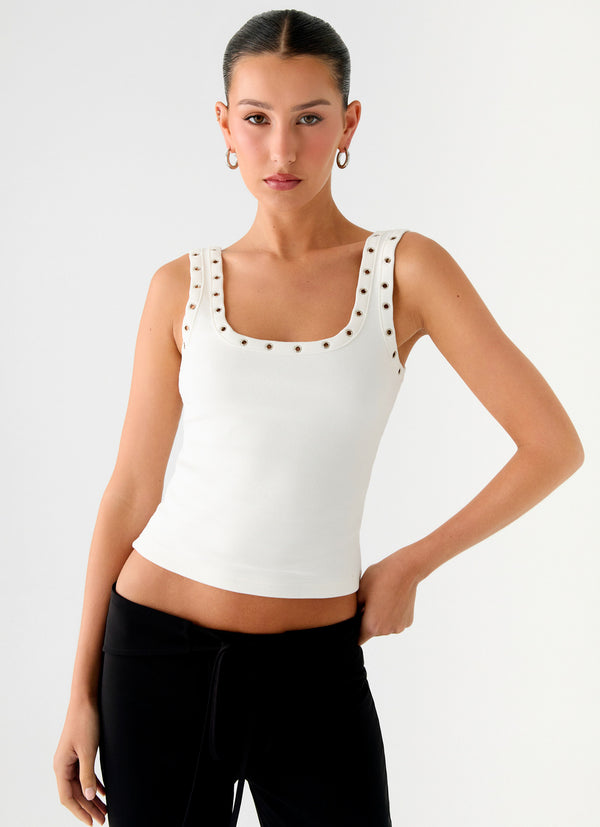peppermayo Peppermayo Exclusive - Miliani Eyelet Top - White