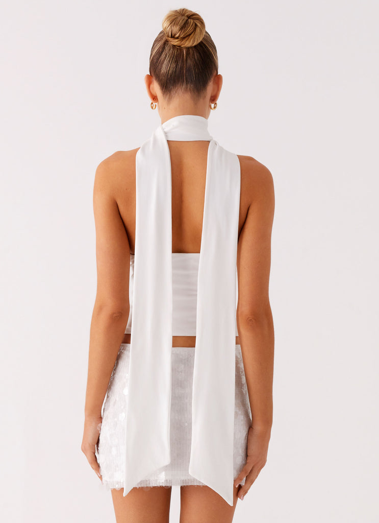 Peppermayo Peppermayo Exclusive - Milos Scarf Halter Neck Top - White