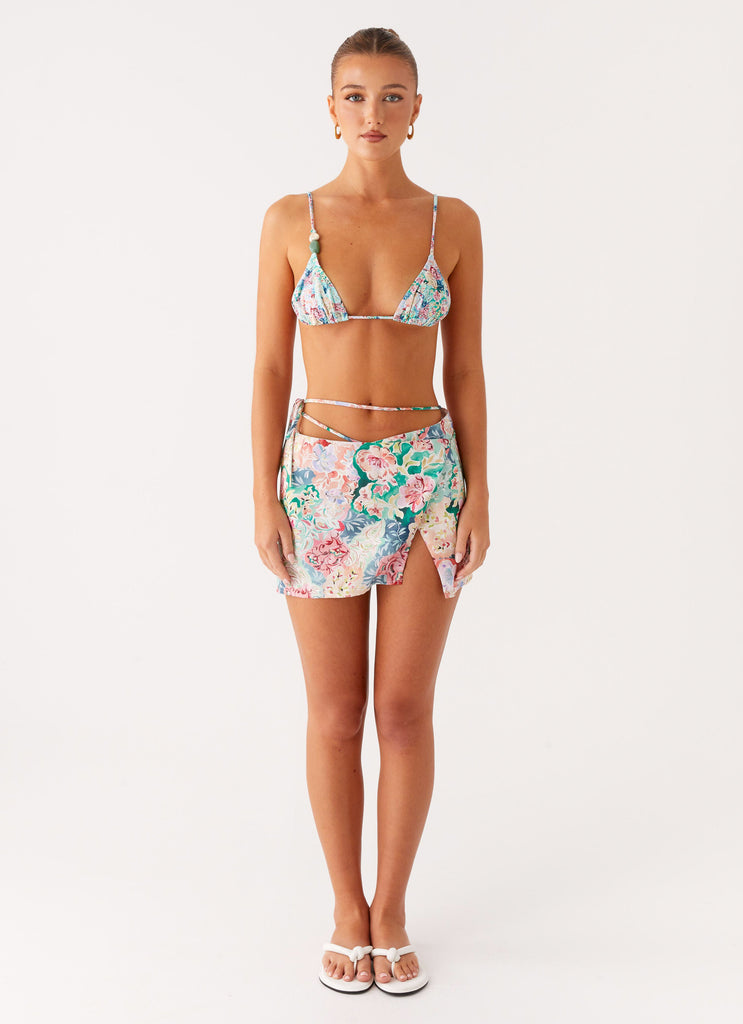 Peppermayo Peppermayo Exclusive - Miradelle Wrap Mini Skirt - Santorini Floral