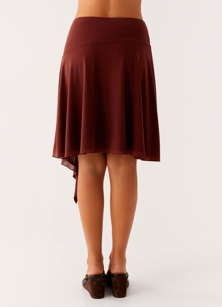 Peppermayo Peppermayo Exclusive - Mirage Midi Skirt - Chocolate