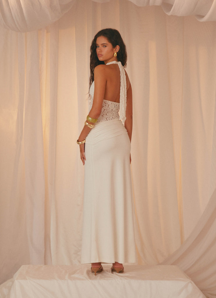 Peppermayo Peppermayo Exclusive - Miri Halter Maxi Dress - Ivory