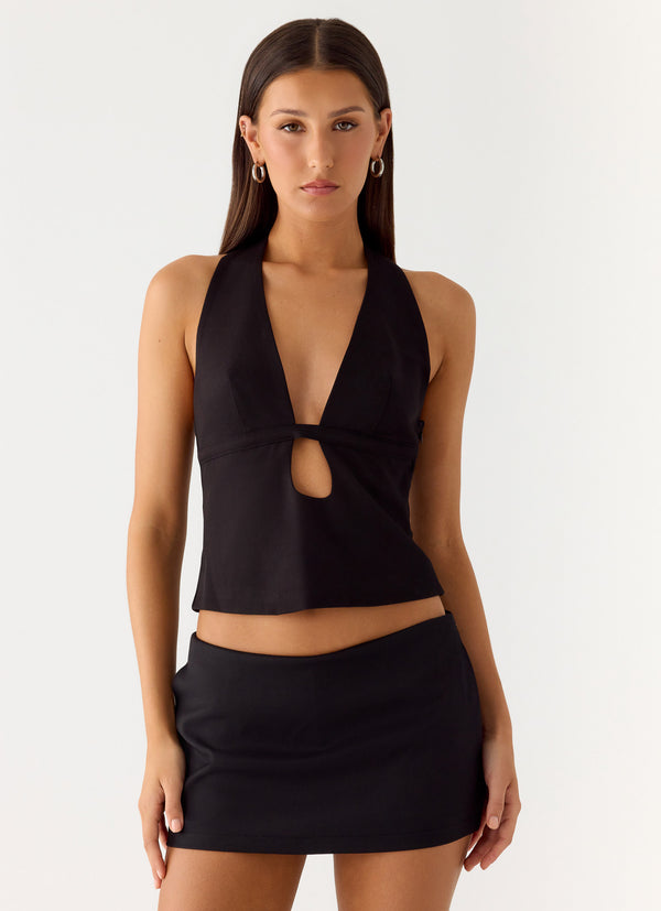 peppermayo Peppermayo Exclusive - Mirna Halter Top - Black