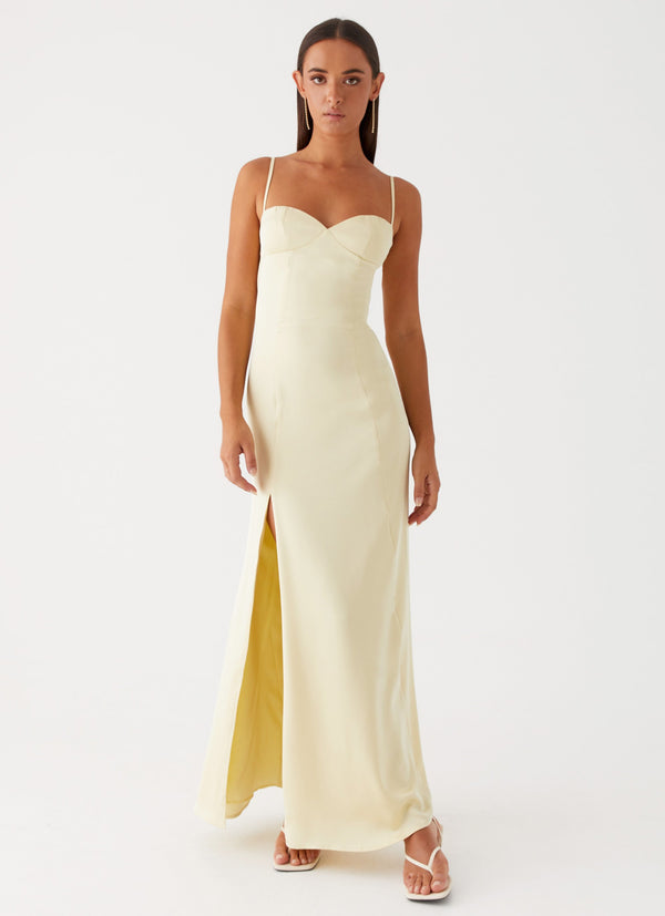peppermayo Peppermayo Exclusive - Miss Bloom Maxi Dress - Lemon