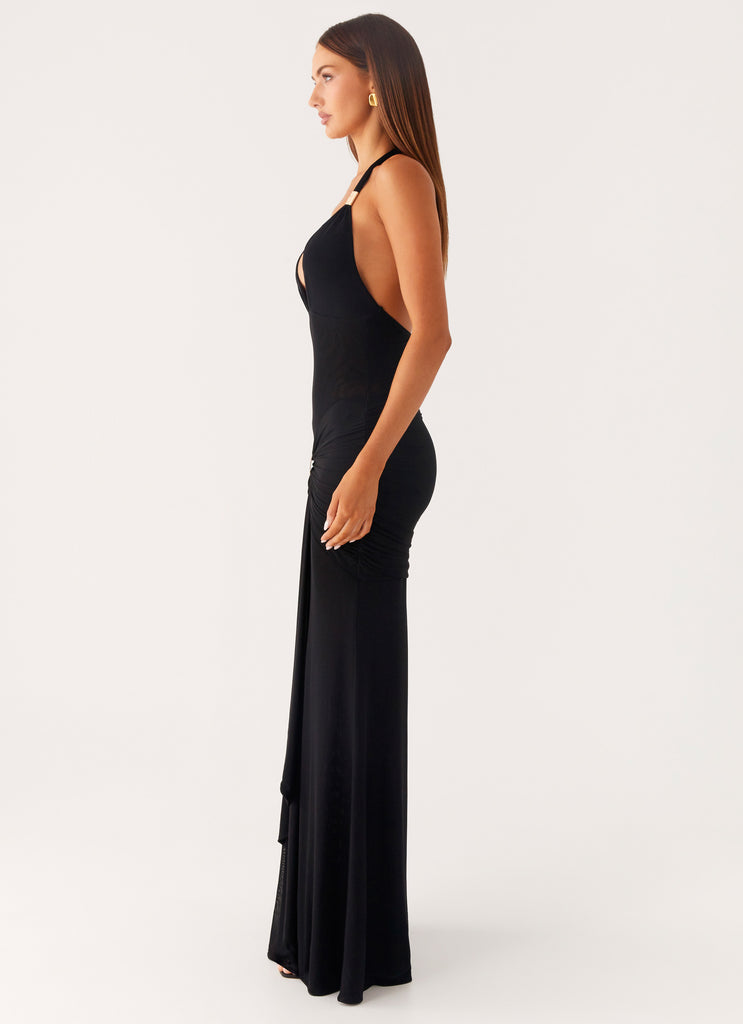 Peppermayo Peppermayo Exclusive - Miyah Halter Hardware Maxi Dress - Black