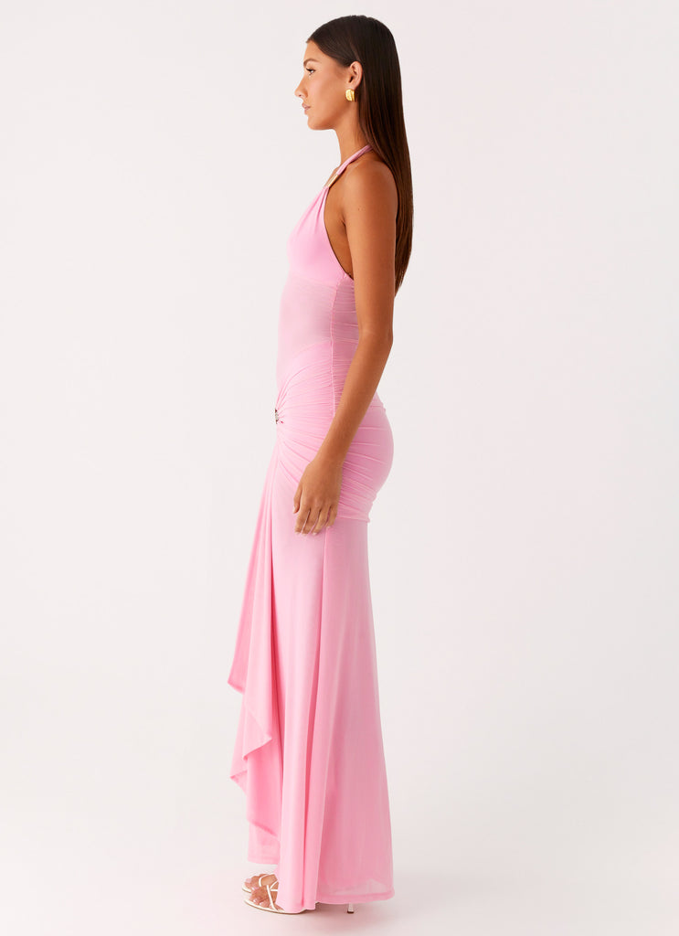 Peppermayo Peppermayo Exclusive - Miyah Halter Hardware Maxi Dress - Baby Pink