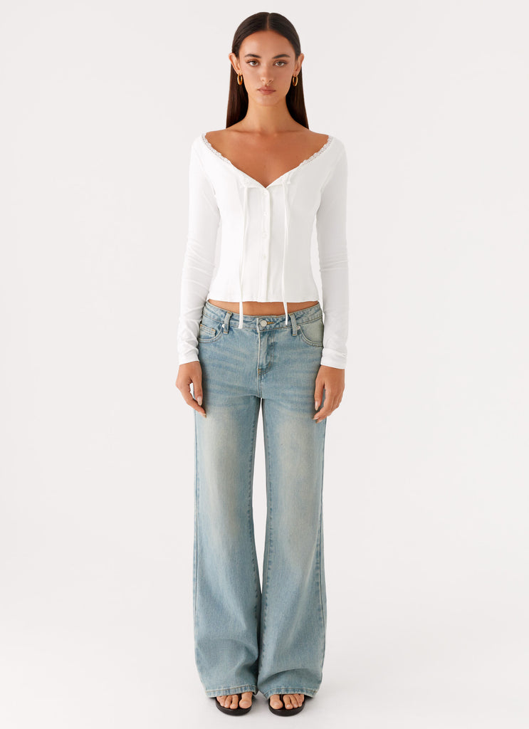 Peppermayo Peppermayo Exclusive - Moda Long Sleeve Top - White