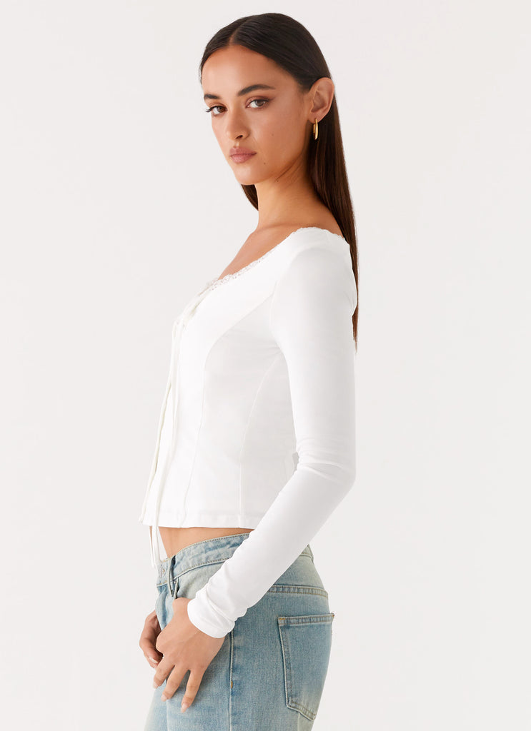 Peppermayo Peppermayo Exclusive - Moda Long Sleeve Top - White