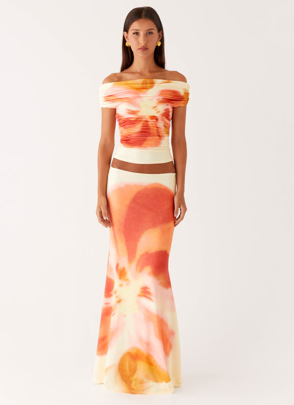 peppermayo Peppermayo Exclusive - Moka Maxi Skirt - Mimosa Blossom