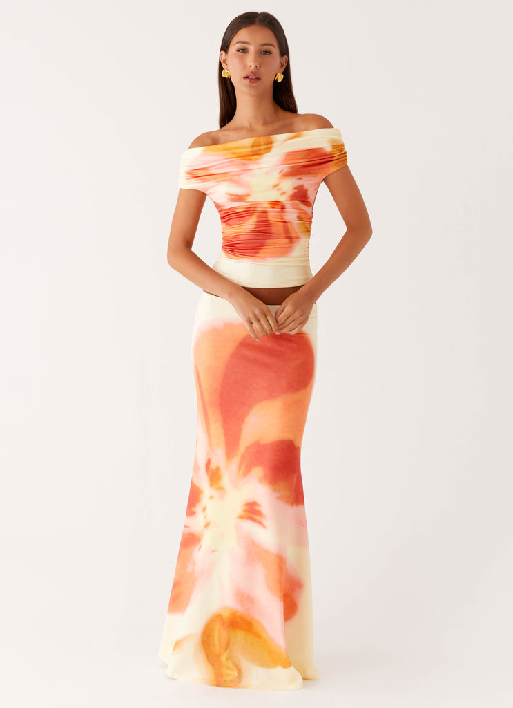 Peppermayo Peppermayo Exclusive - Moka Off Shoulder Top - Mimosa Blossom