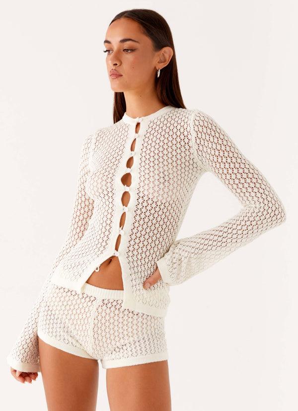 peppermayo Peppermayo Exclusive - Molly Crochet Cardigan - Ivory