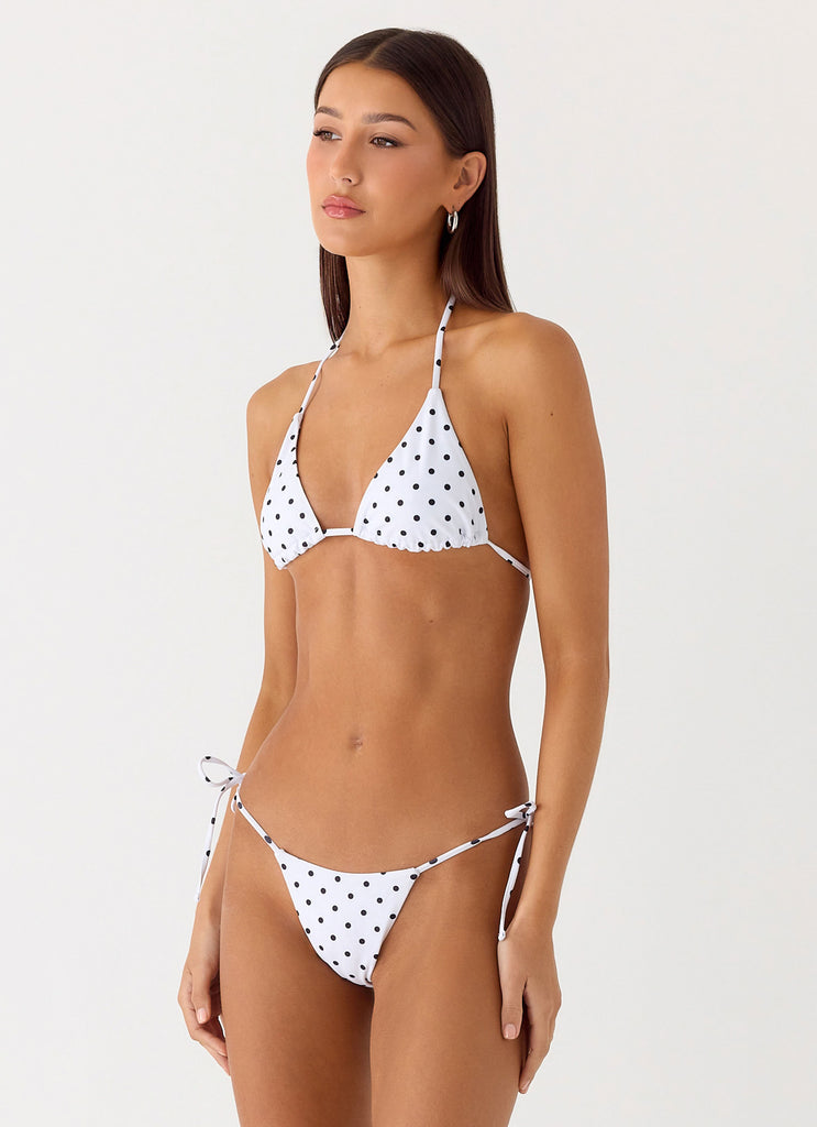 Peppermayo Peppermayo Exclusive - Mommae Halter Bikini Top - White Polkadot