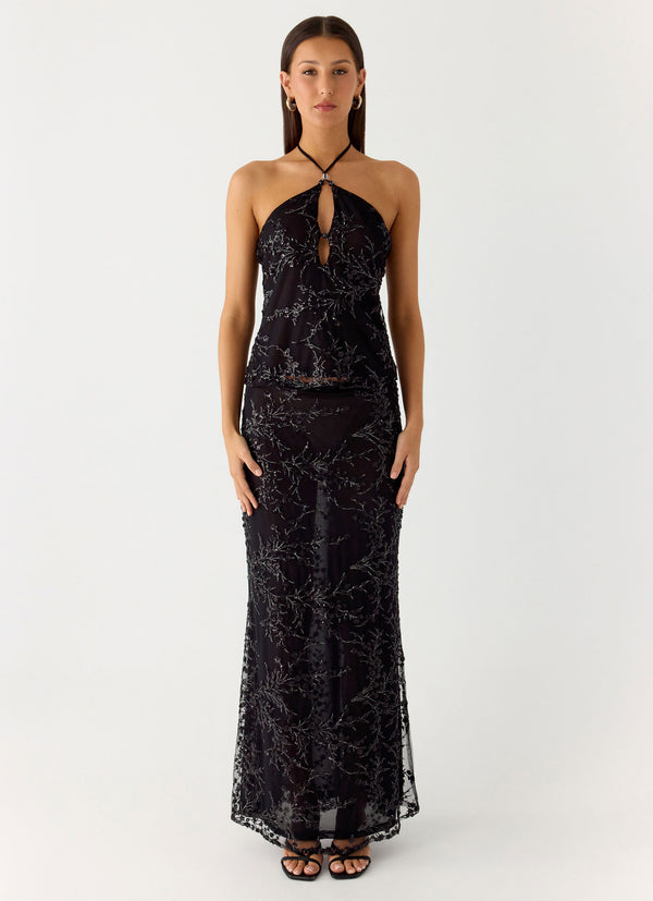 peppermayo Peppermayo Exclusive - Moodlight Maxi Skirt - Black